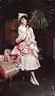 Garreta Paintings - Lady With A Mask by Raimundo de Madrazo y Garreta